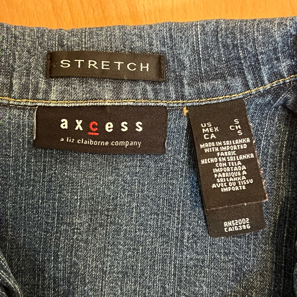 Axcess Peplum Denim Jacket With Stretch - Picture 7 of 8